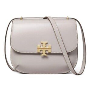 Tory Burch - Eleanor Spazzolato Slim Saddlebag (Gray)
